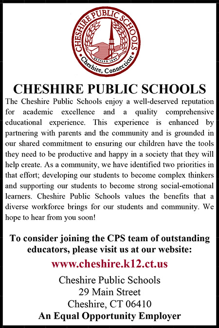 Cheshire Public Schools Ad