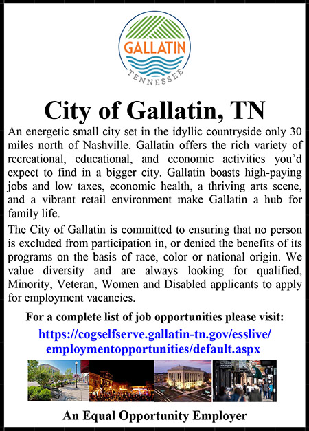 City of Gallatin TN EEO Ad
