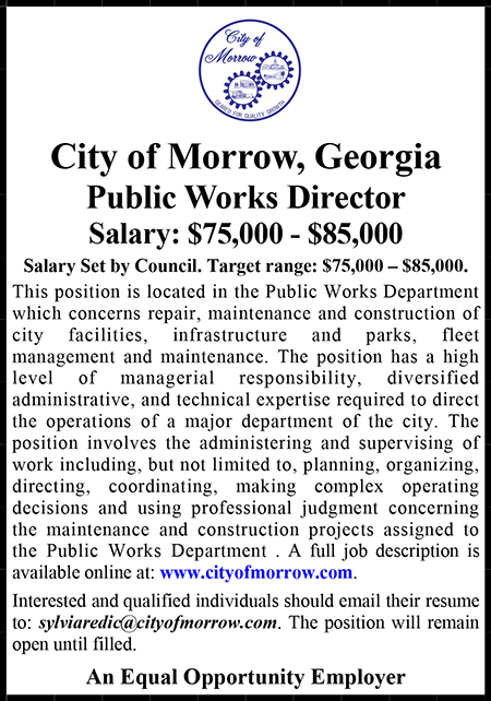 City of Morrow Public Works Director Ad