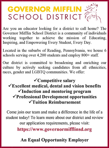 Governor Mifflin Schools Ad