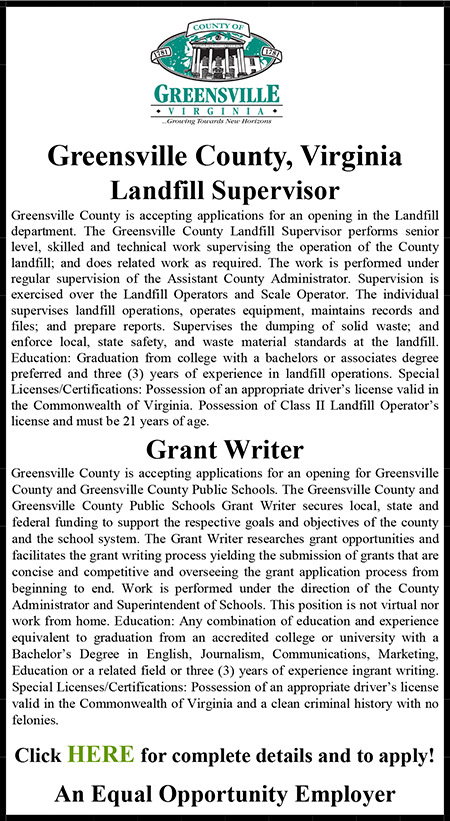 Greensville County LFS-Grant Writer Ad 02.26.24.pub