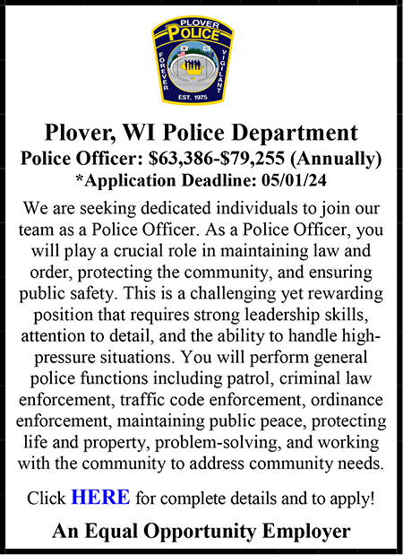 Plover WI Police Ad.pub