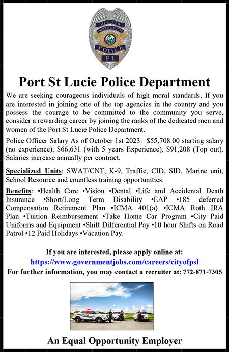 Port St. Lucie Police Ad.pub