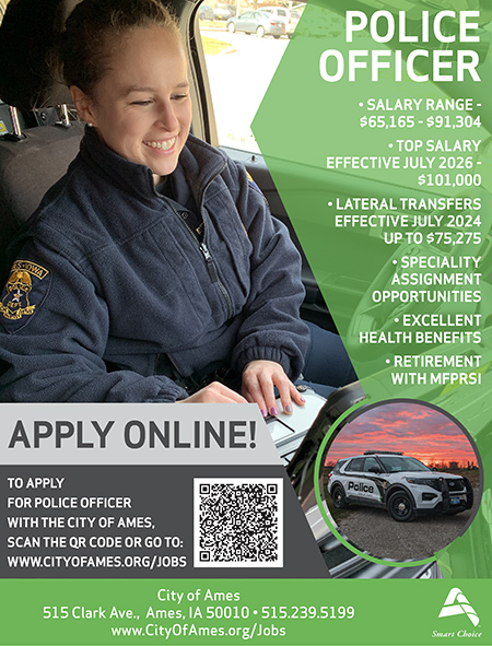 City of Ames Police Ad 01.06.25