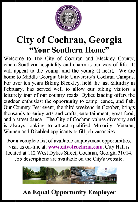 City of Cochran EEO Ad