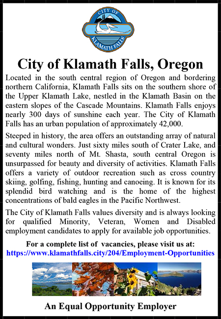 City of Klamath Falls EEO Ad