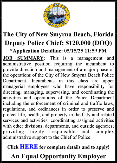 City of New Smyrna Beach Deputy Chief of Police Ad.pub