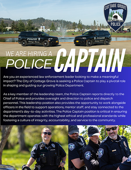 Cottage Grove Police Captain Ad 02.24