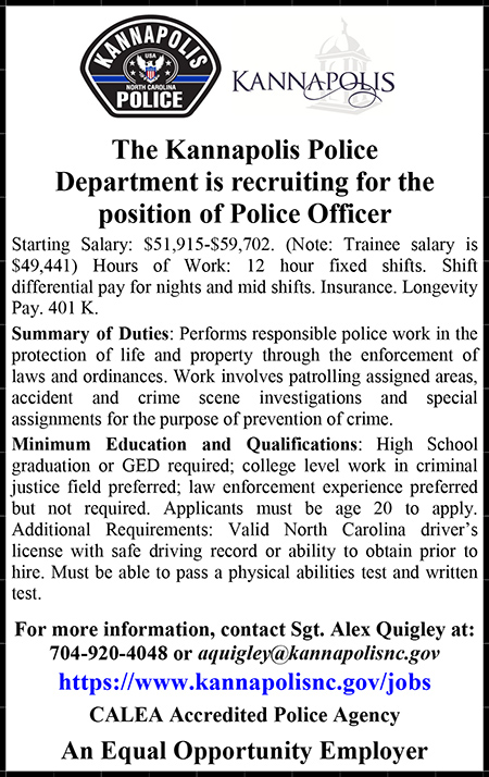 Kannapolis Police Ad 04.04.25