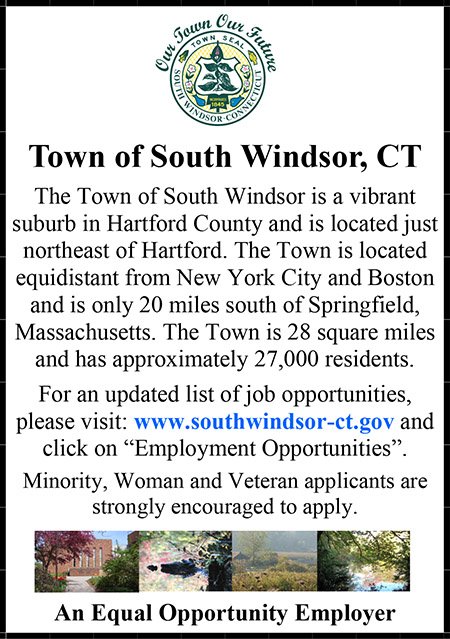 Town of South Windsor EEO Ad 2025-26