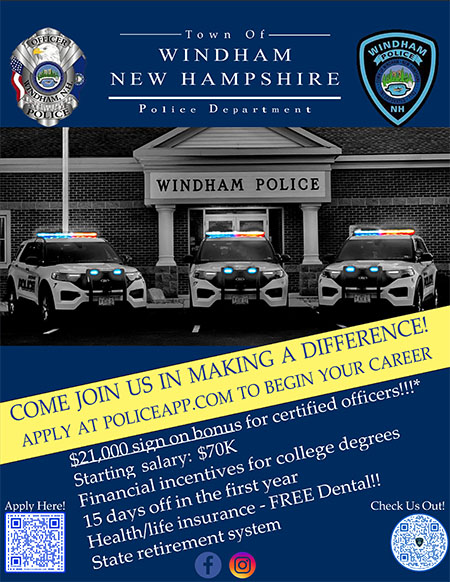 Windham NH Police Department Ad 04.02.25